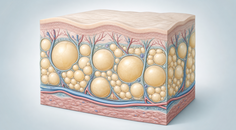 Simplified adipose tissue cells illustrating body fat changes studied in men with HIV receiving stable ART