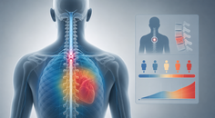 Simplified spinal cord and cardiac risk illustration for traumatic spinal cord injury ICU prediction